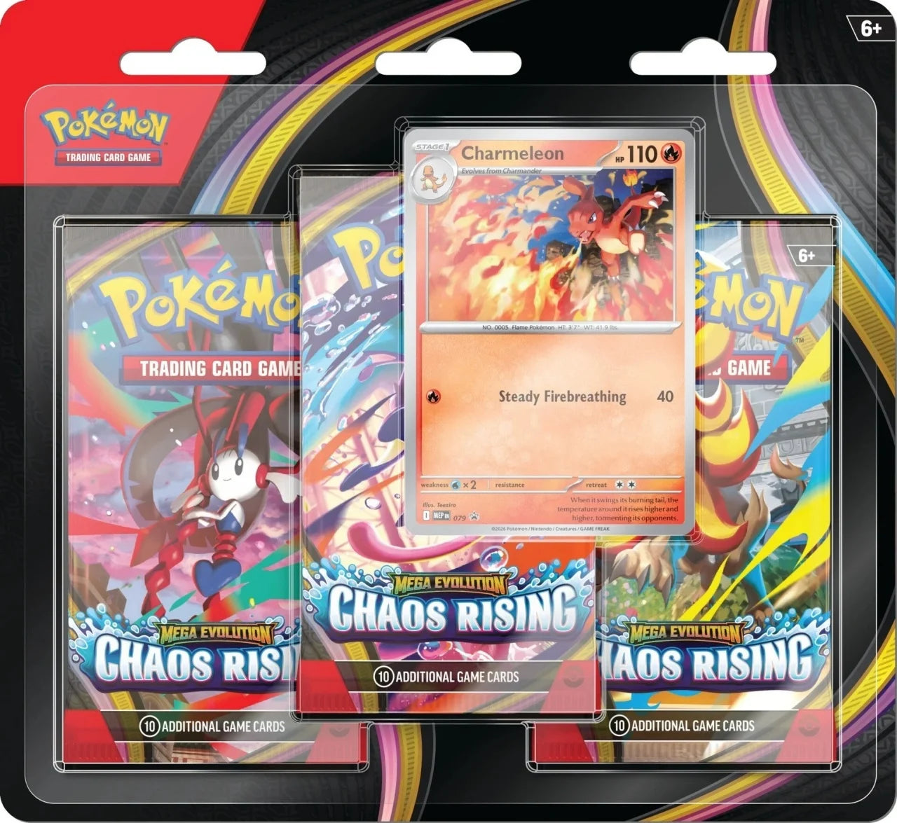 Pokemon TCG: Chaos Rising - 3 Blister Booster